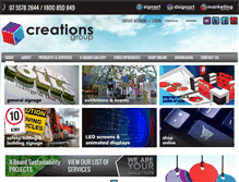 Tablet Screenshot of creationsgroup.com.au